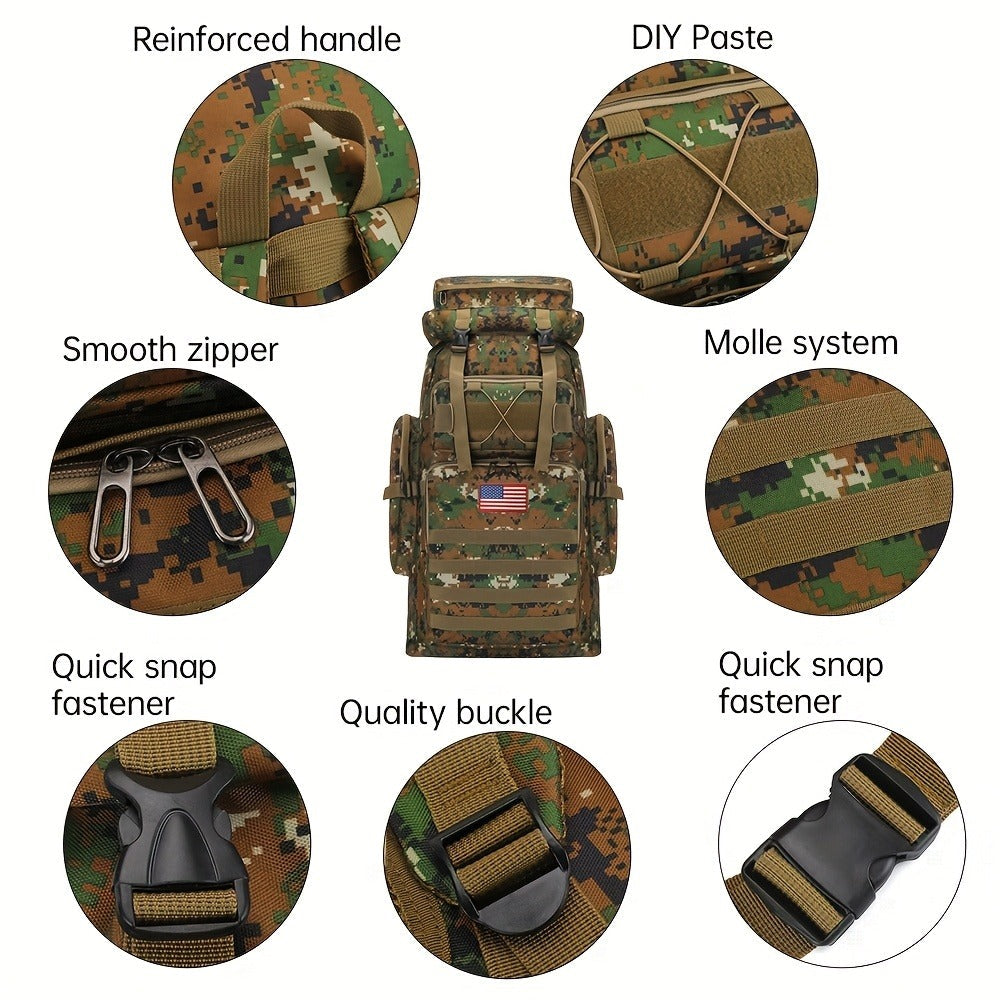 Travel Backpack – 80L, Large Capacity, Multi-Pocket – detail view 16