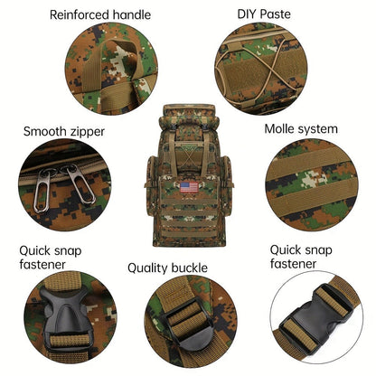 Travel Backpack – 80L, Large Capacity, Multi-Pocket – detail view 16