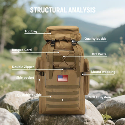 Travel Backpack – 80L, Large Capacity, Multi-Pocket – detail view 18