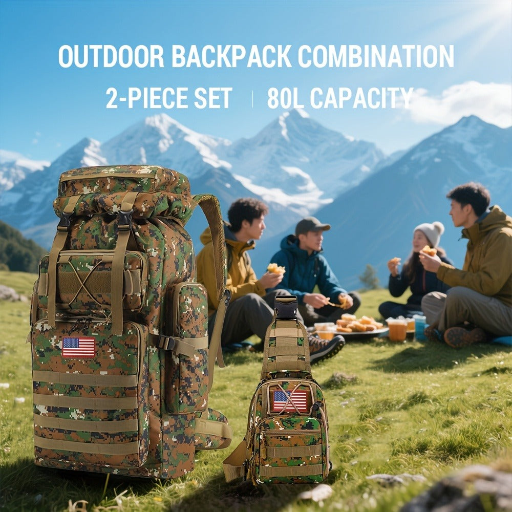 Travel Backpack – 80L, Large Capacity, Multi-Pocket – detail view 22