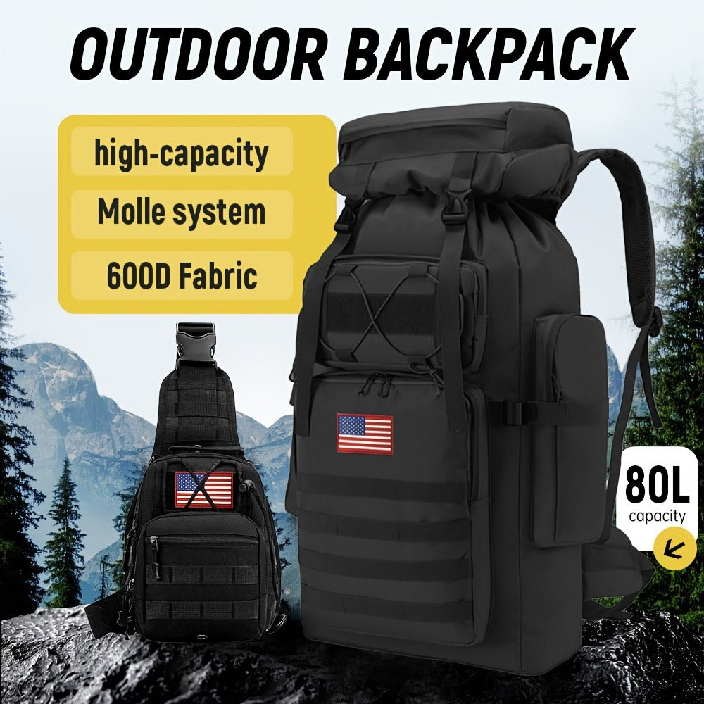 Travel Backpack – 80L, Large Capacity, Multi-Pocket – detail view 27