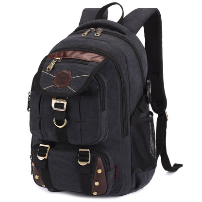 Travel Backpack – Canvas, Large Capacity, for Travel & School – alternate view