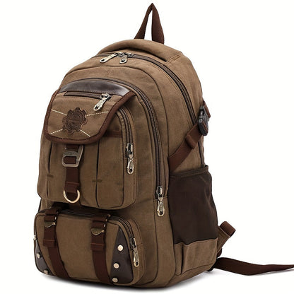 Travel Backpack – Canvas, Large Capacity, for Travel & School – front view - product view 12