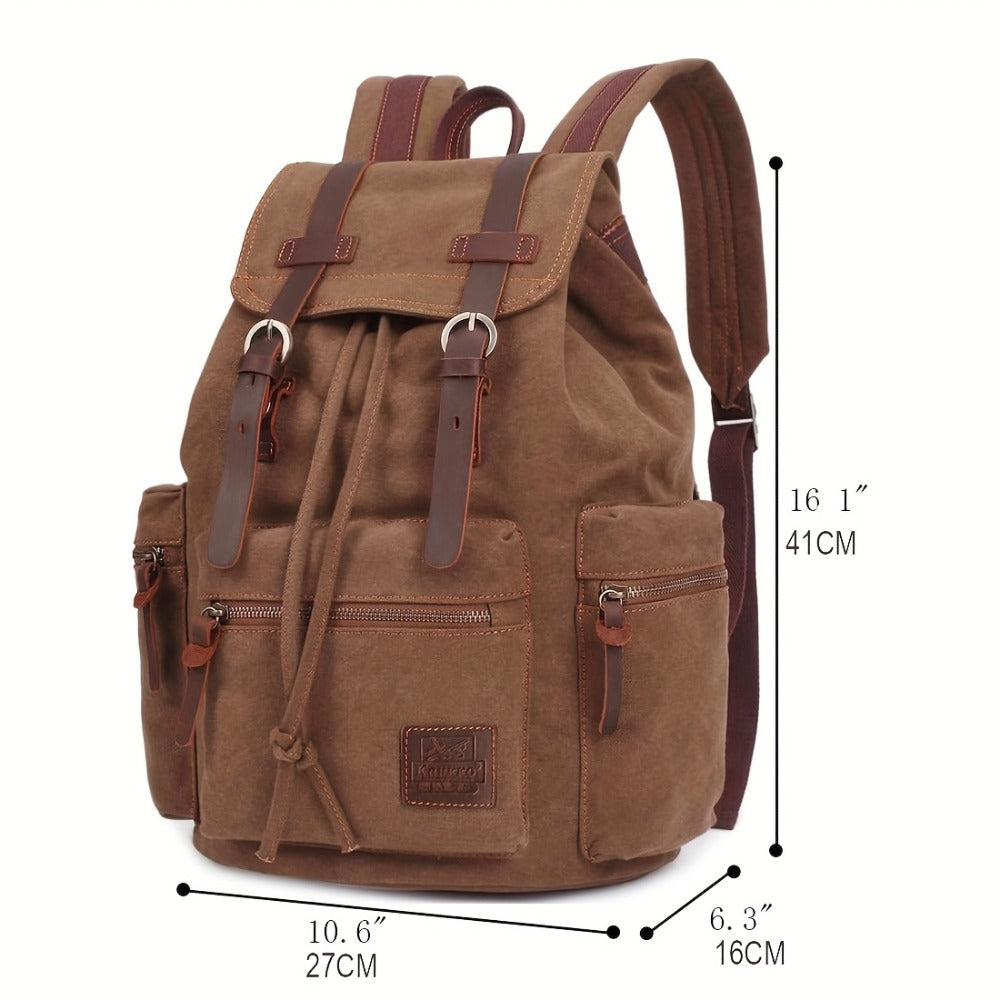 Travel Backpack – Canvas, Lightweight, Multi-Pocket, for Travel & Work – detail view 6