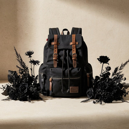 Travel Backpack – Canvas, Lightweight, Multi-Pocket, for Travel & Work – detail view 11
