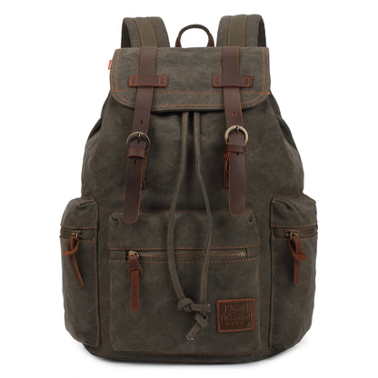 Travel Backpack – Canvas, Lightweight, Multi-Pocket, for Travel & Work – detail view 2