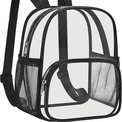 Travel Backpack – Clear, Transparent, Adjustable Strap, for Travel & Work – front view - product view 8