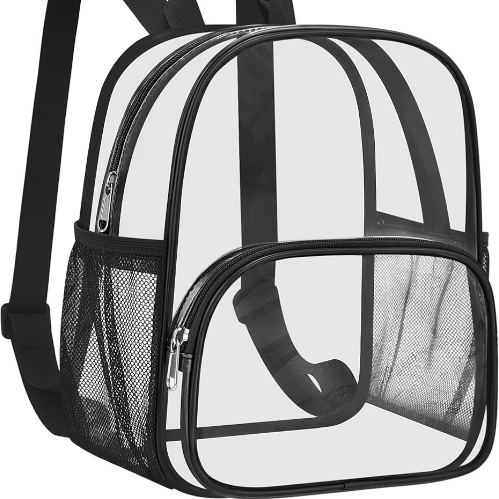 Travel Backpack – Clear, Transparent, Adjustable Strap, for Travel & Work – detail view 5