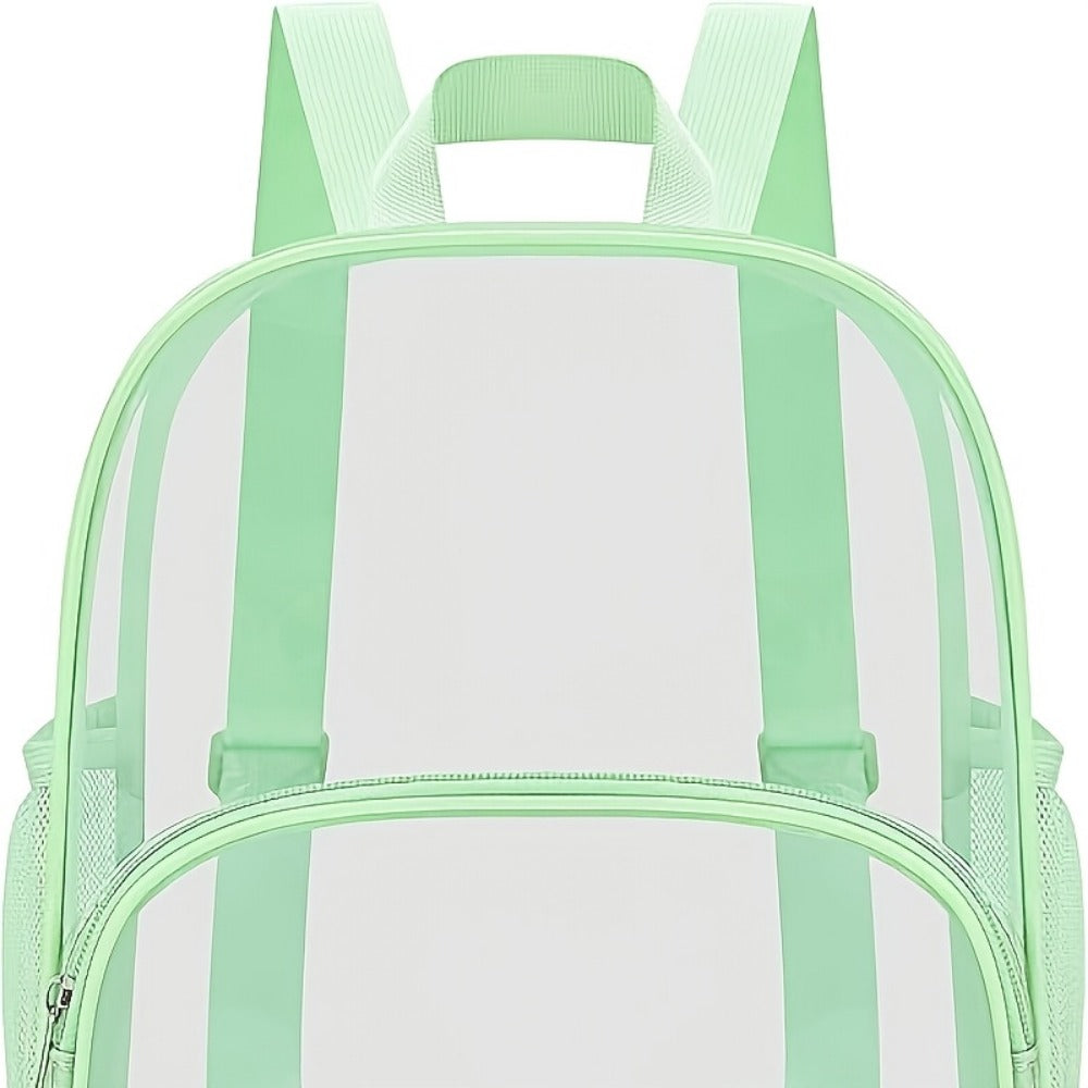 Travel Backpack – Clear, Transparent, Adjustable Strap, for Travel & Work – detail view 6