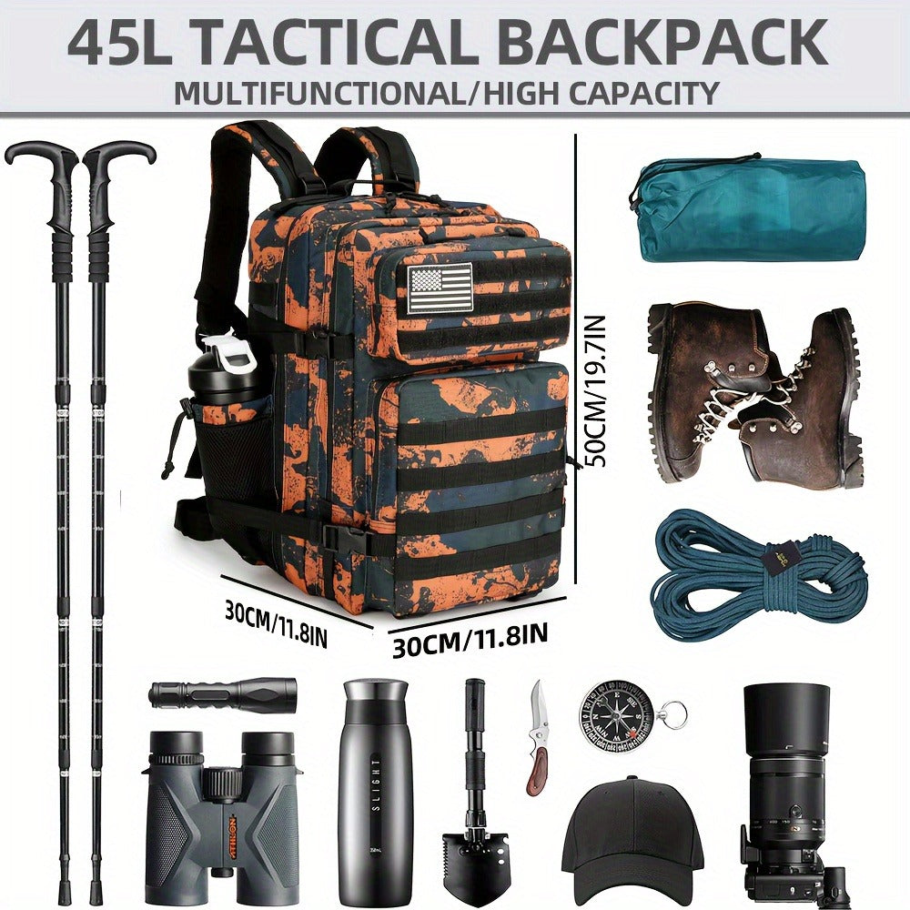 Travel Backpack – Hiking Large Molle Rucksack Day – detail view 3