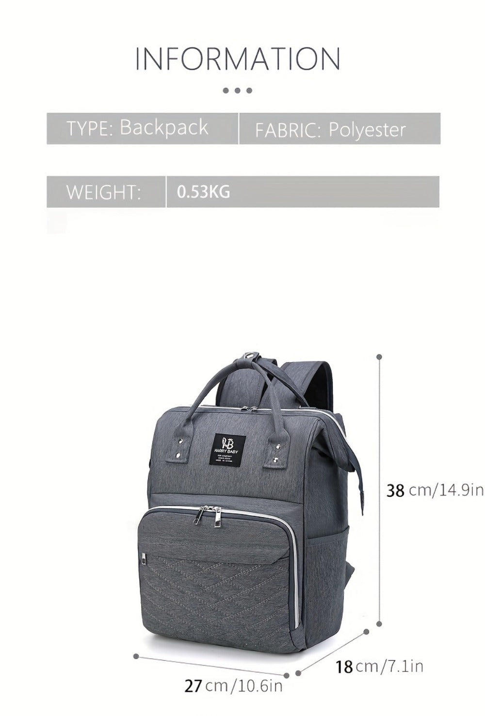 Travel Backpack – Large Capacity, Adjustable Strap, for Travel – detail view 17