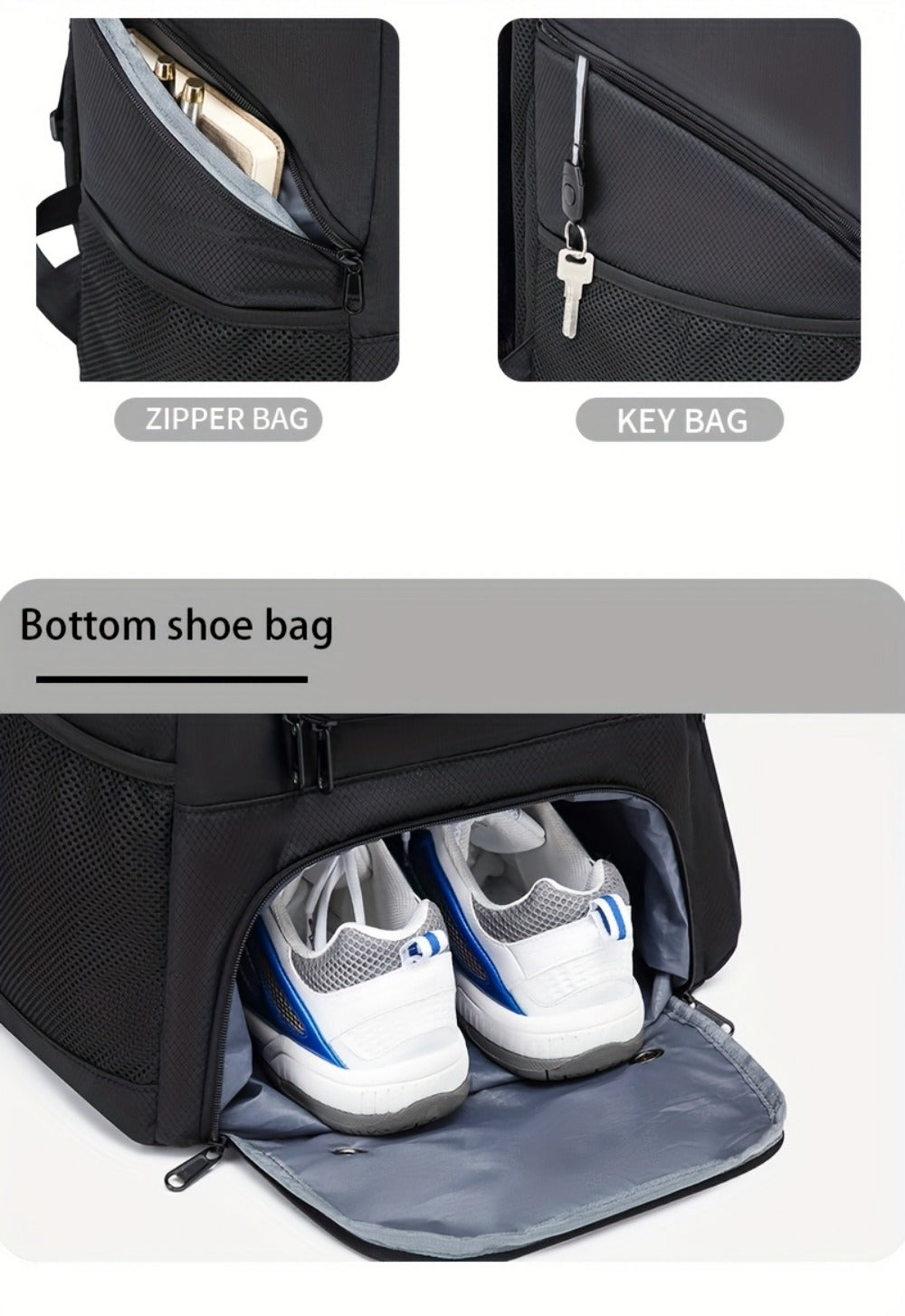 Travel Backpack – Large Capacity, Youth Basketball Shoe Compartment Multifunctional – detail view 20