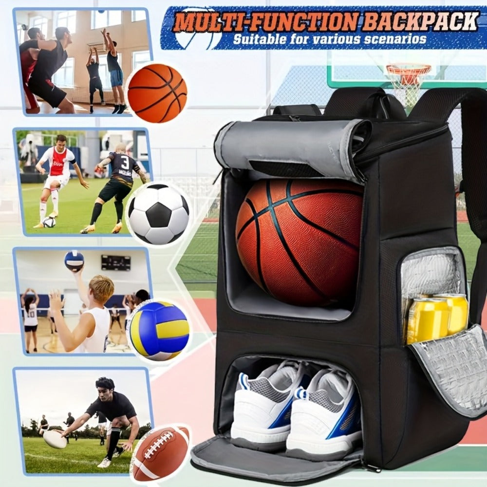 Travel Backpack – Large Capacity, Youth Basketball Shoe Compartment Multifunctional – detail view 5