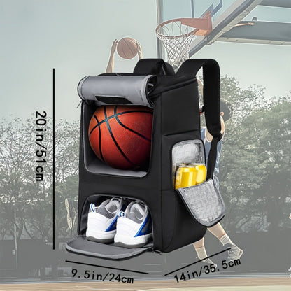 Travel Backpack – Large Capacity, Youth Basketball Shoe Compartment Multifunctional – detail view 7
