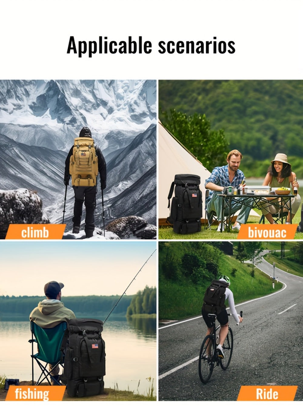 Travel Backpack – 4 Colors, Lightweight, for Travel – detail view 17