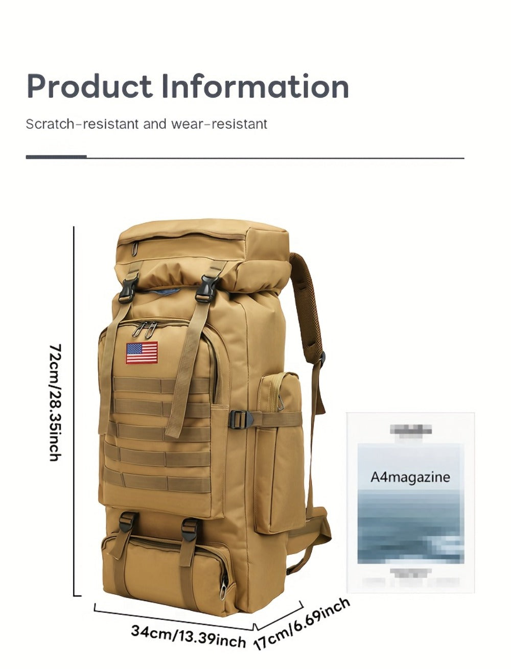 Travel Backpack – 4 Colors, Lightweight, for Travel – detail view 19