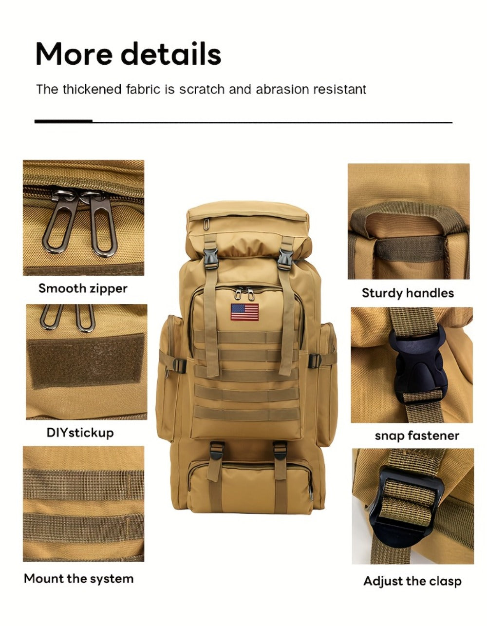Travel Backpack – 4 Colors, Lightweight, for Travel – detail view 21