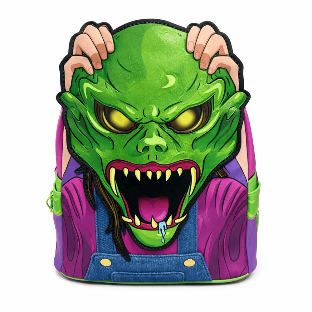 Travel Backpack – Mini, Glow In Dark Haunted Mask – front view