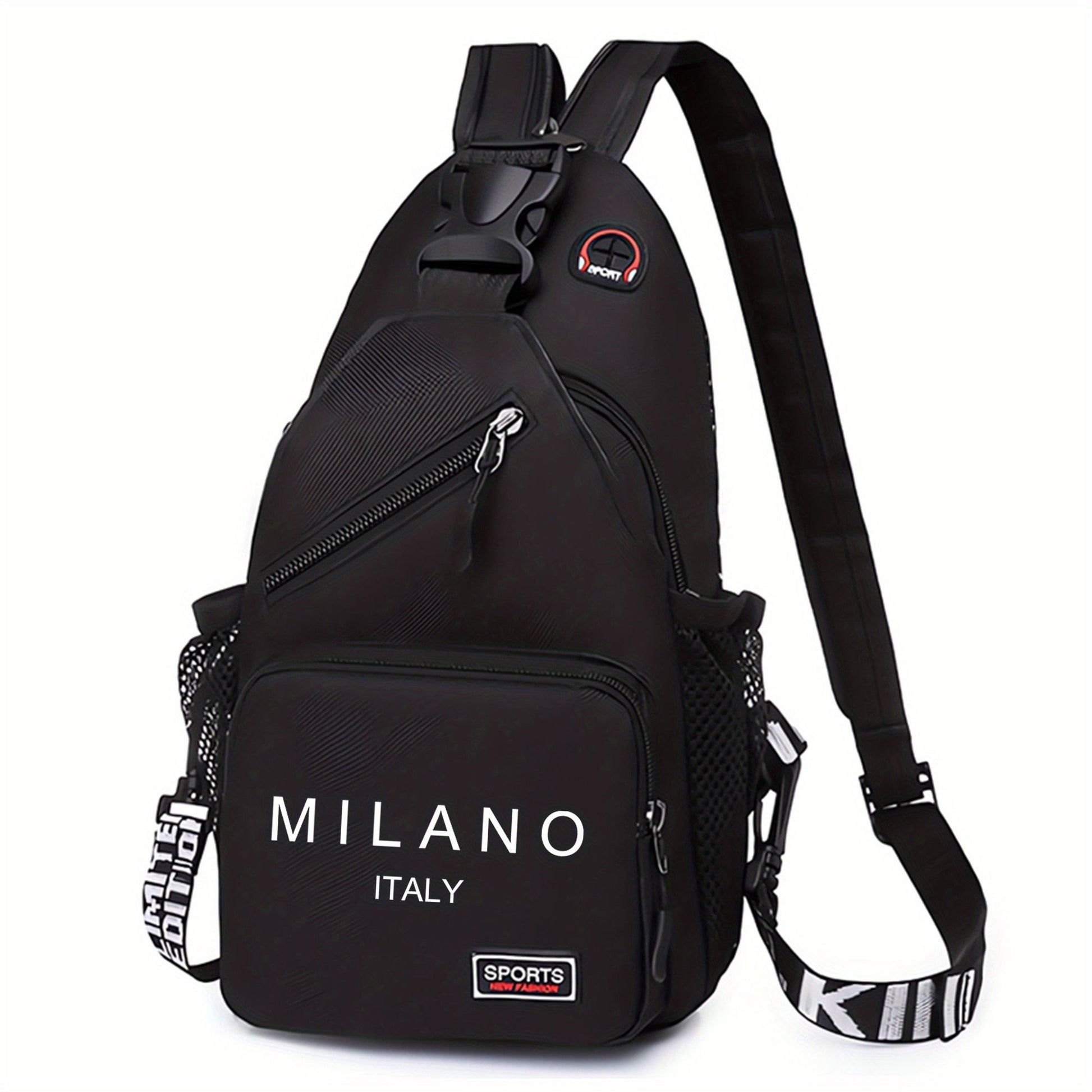 Travel Backpack – Polyester, Convertible, Large Capacity, Adjustable Strap – front view - product view 22