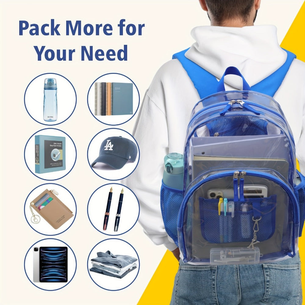 Travel Backpack – PVC, Clear, Transparent, for Travel & Work – detail view 18