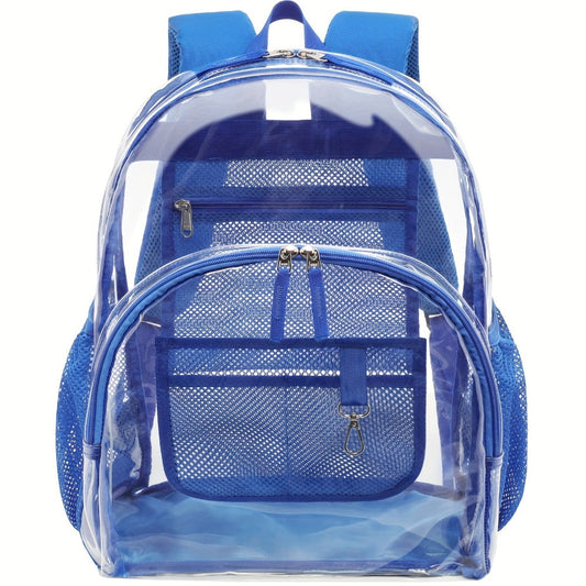 Travel Backpack – PVC, Clear, Transparent, for Travel & Work – front view