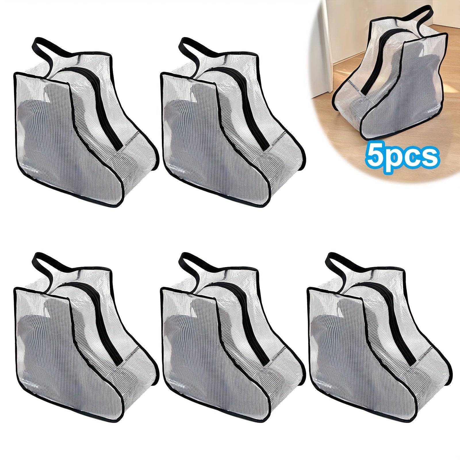 Travel Organizer Bag – 5 Pack, Transparent, for Travel – front view - product view 11