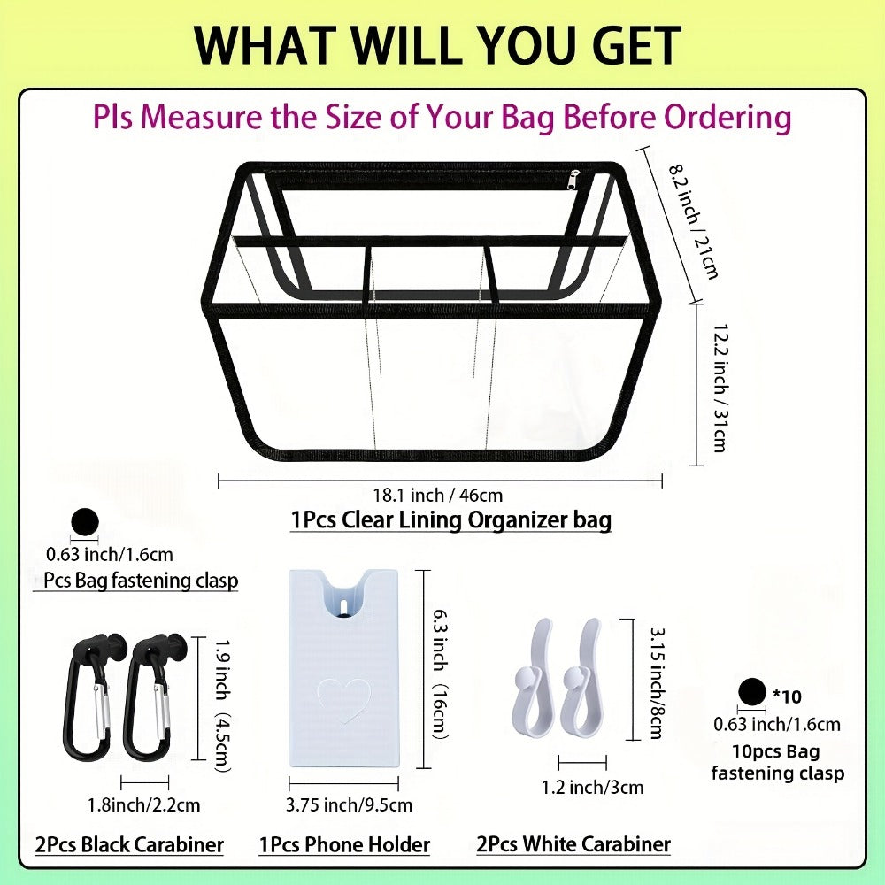 Travel Organizer Bag – 6 Piece, Clear – detail view 3