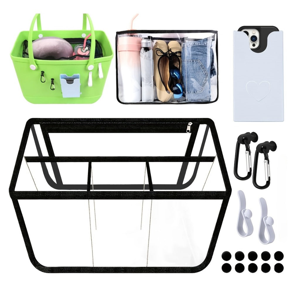 Travel Organizer Bag – 6 Piece, Clear – front view