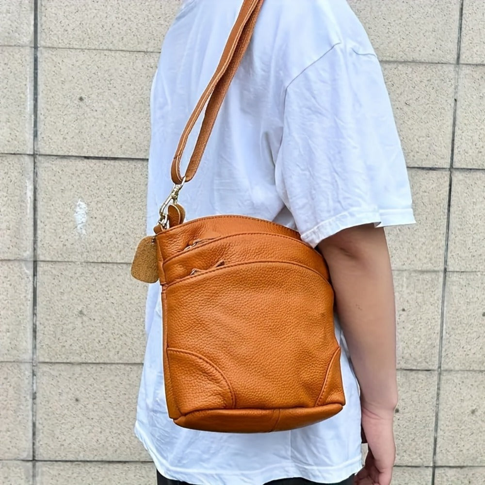 Travel Organizer Bag – Genuine Leather, Adjustable Strap, for Travel & Work – detail view 23