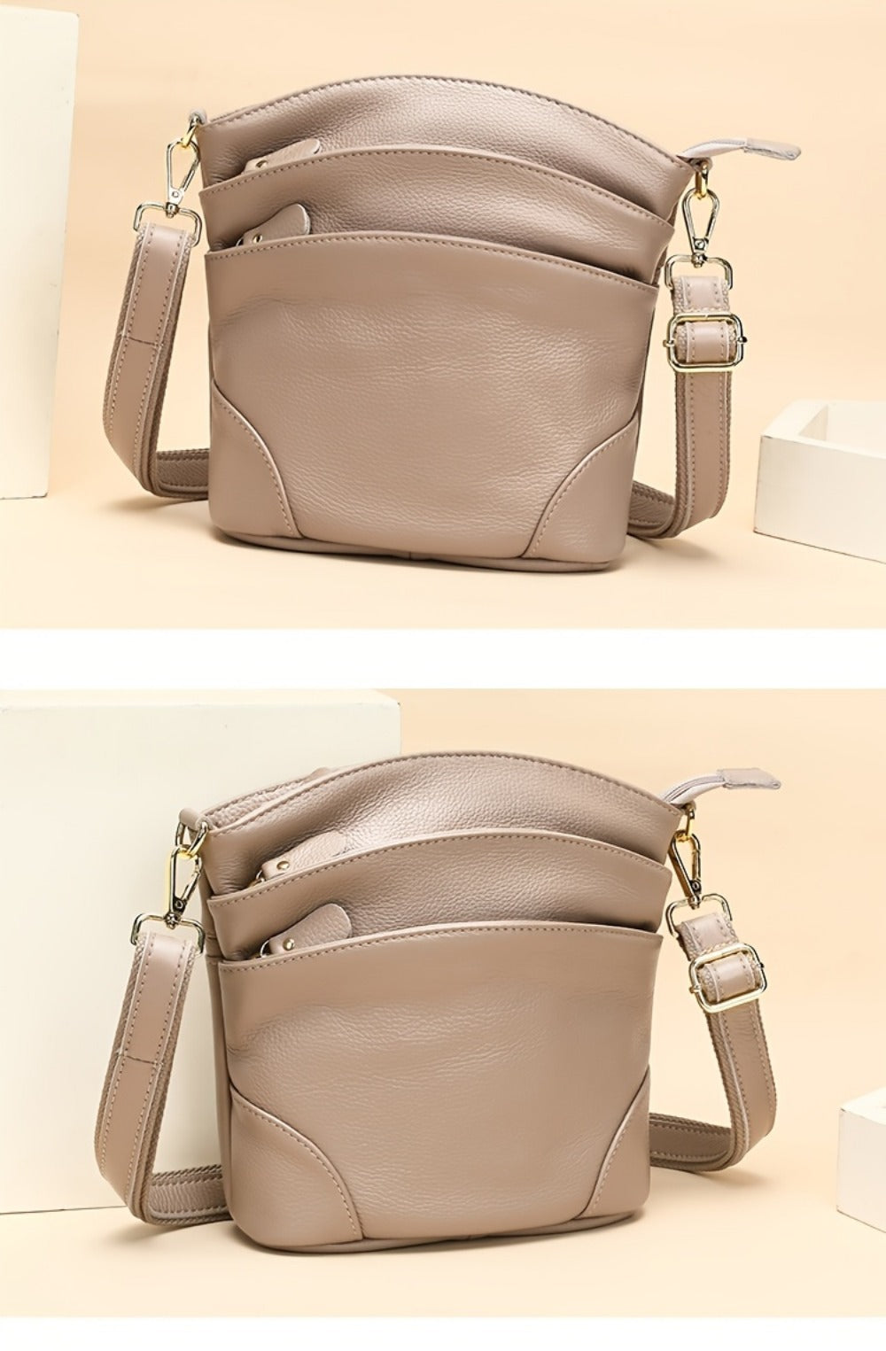 Travel Organizer Bag – Genuine Leather, Adjustable Strap, for Travel & Work – detail view 31