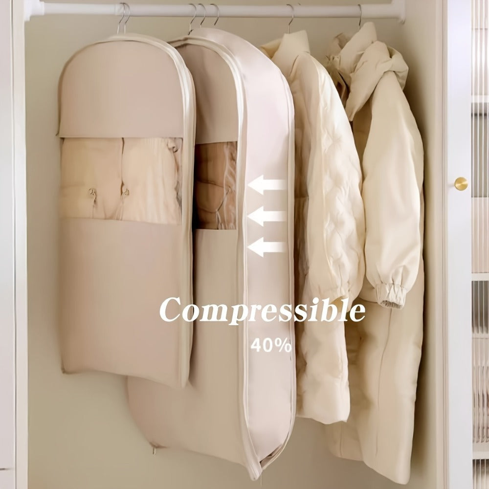 Travel Organizer Bag – Transparent, Compressible Hanging Garment Satin Transparent – detail view 9