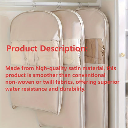 Travel Organizer Bag – Transparent, Compressible Hanging Garment Satin Transparent – detail view 12