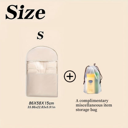 Travel Organizer Bag – Transparent, Compressible Hanging Garment Satin Transparent – detail view 2