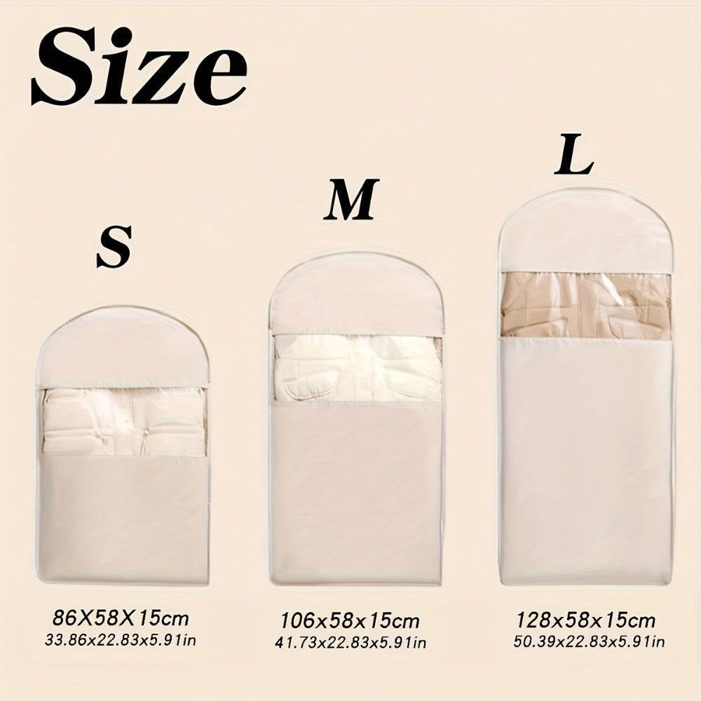 Travel Organizer Bag – Transparent, Compressible Hanging Garment Satin Transparent – detail view 3