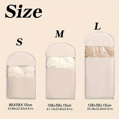 Travel Organizer Bag – Transparent, Compressible Hanging Garment Satin Transparent – detail view 3