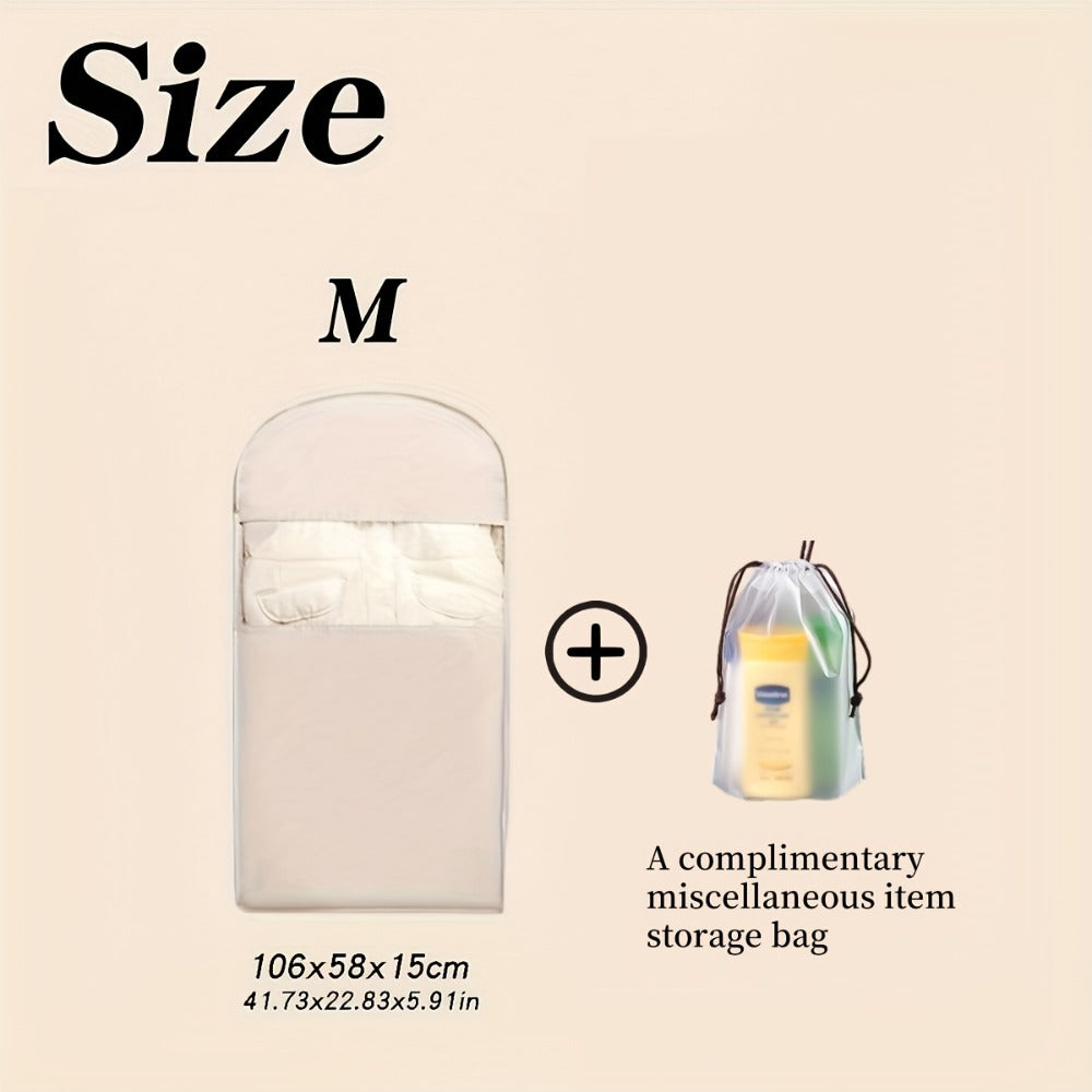 Travel Organizer Bag – Transparent, Compressible Hanging Garment Satin Transparent – detail view 4