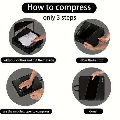 Travel Organizer Bag – for Travel, Compression Packing Cubes Set Of – detail view 8