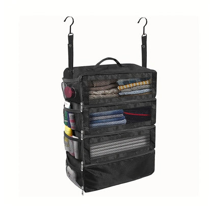 Travel Organizer Bag – for Travel, Hanging Organizer Hooks Layer Wardrobe – front view
