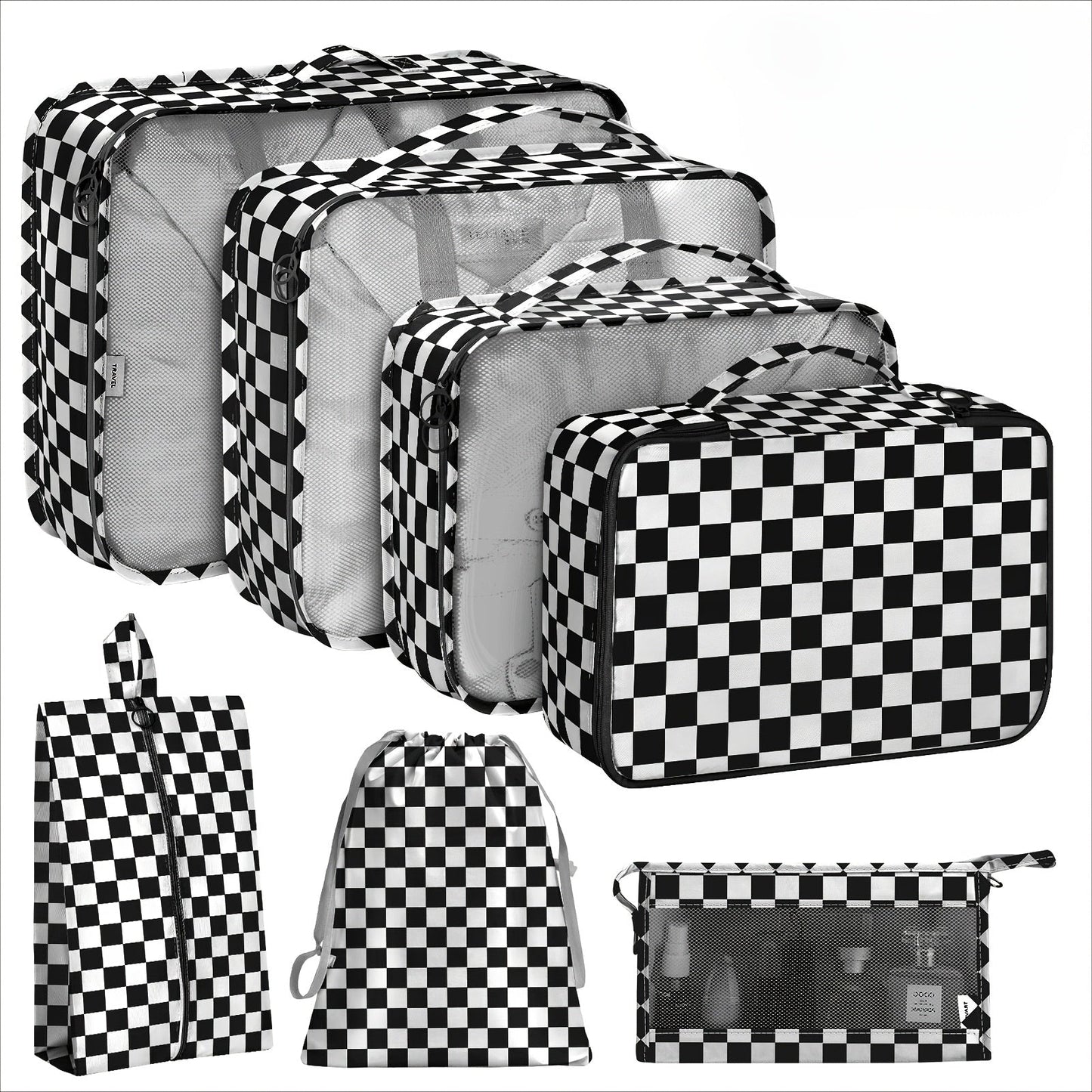 Travel Organizer Bag – for Travel, Packing Cubes Set Laundry Shoe – front view - product view 12