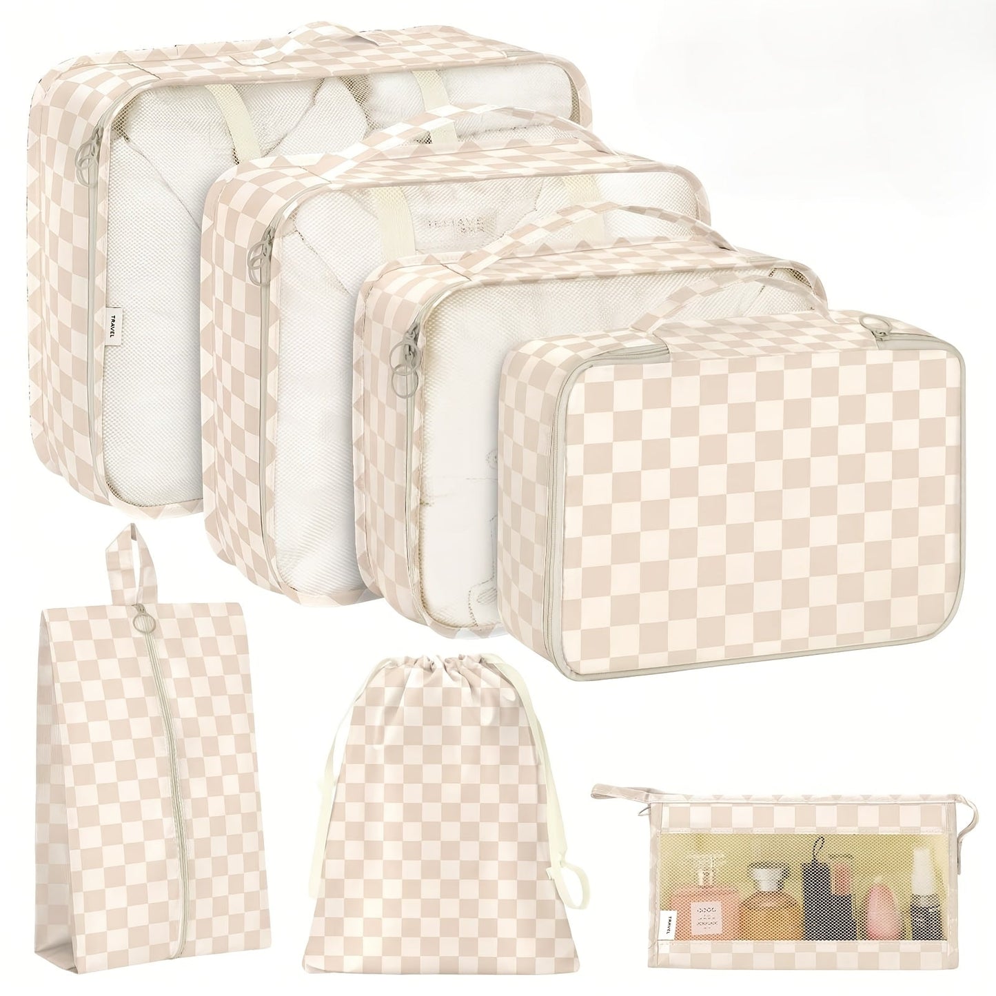 Travel Organizer Bag – for Travel, Packing Cubes Set Laundry Shoe – alternate view