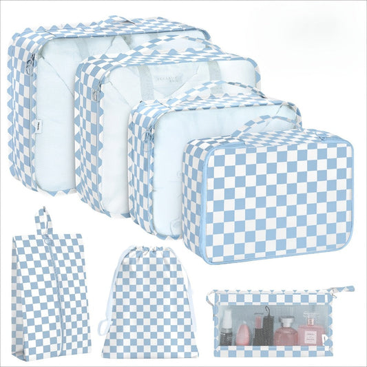 Travel Organizer Bag – for Travel, Packing Cubes Set Laundry Shoe – front view