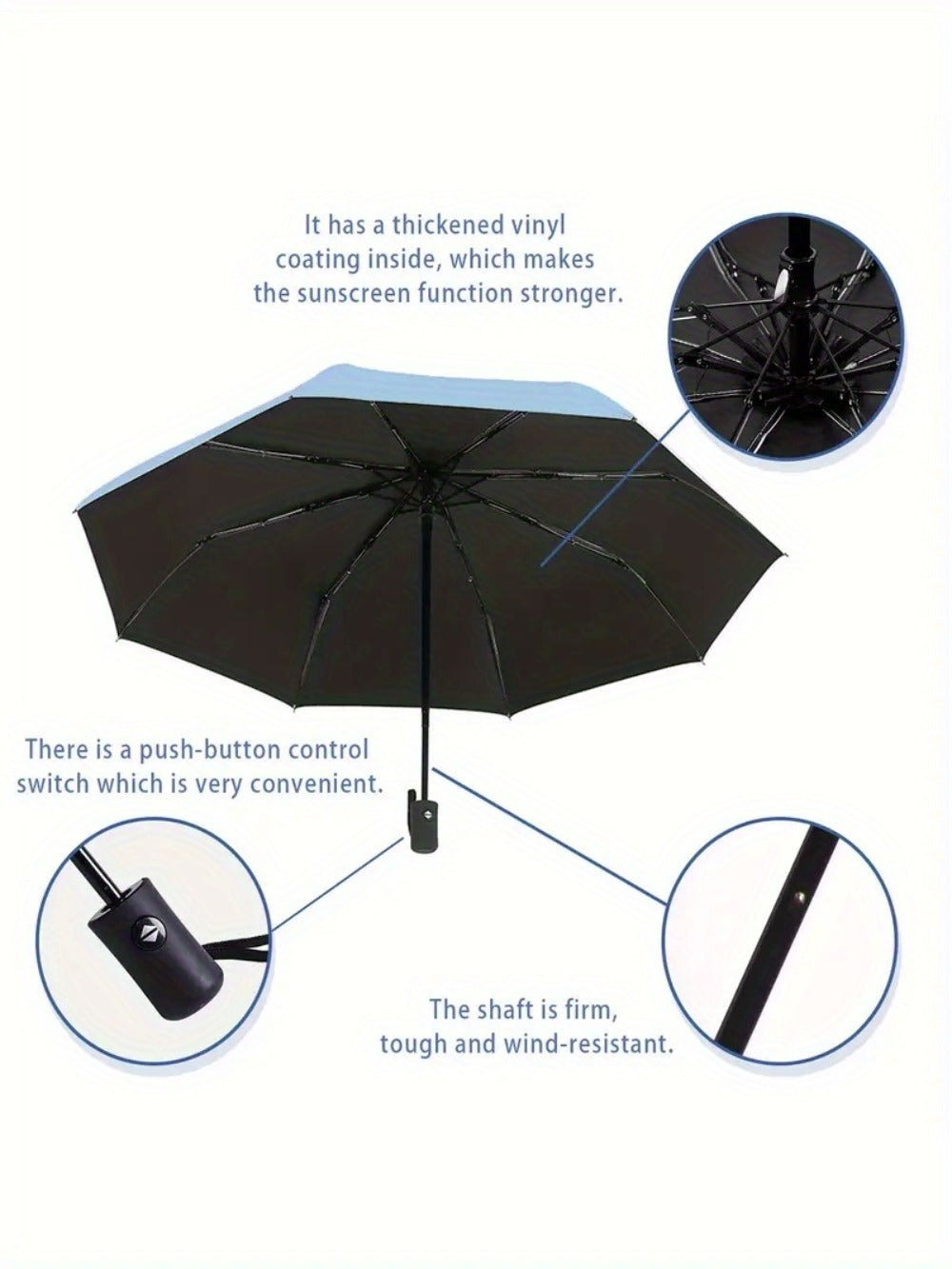 Travel Umbrella – Automatic, Lightweight, Waterproof, Windproof – detail view 21