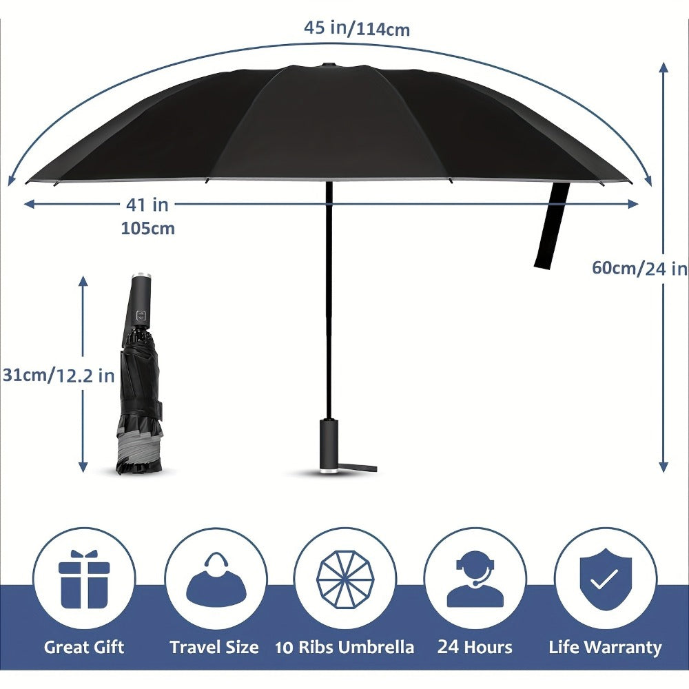 Travel Umbrella – Automatic, Windproof, Lightweight, for Travel – detail view 2