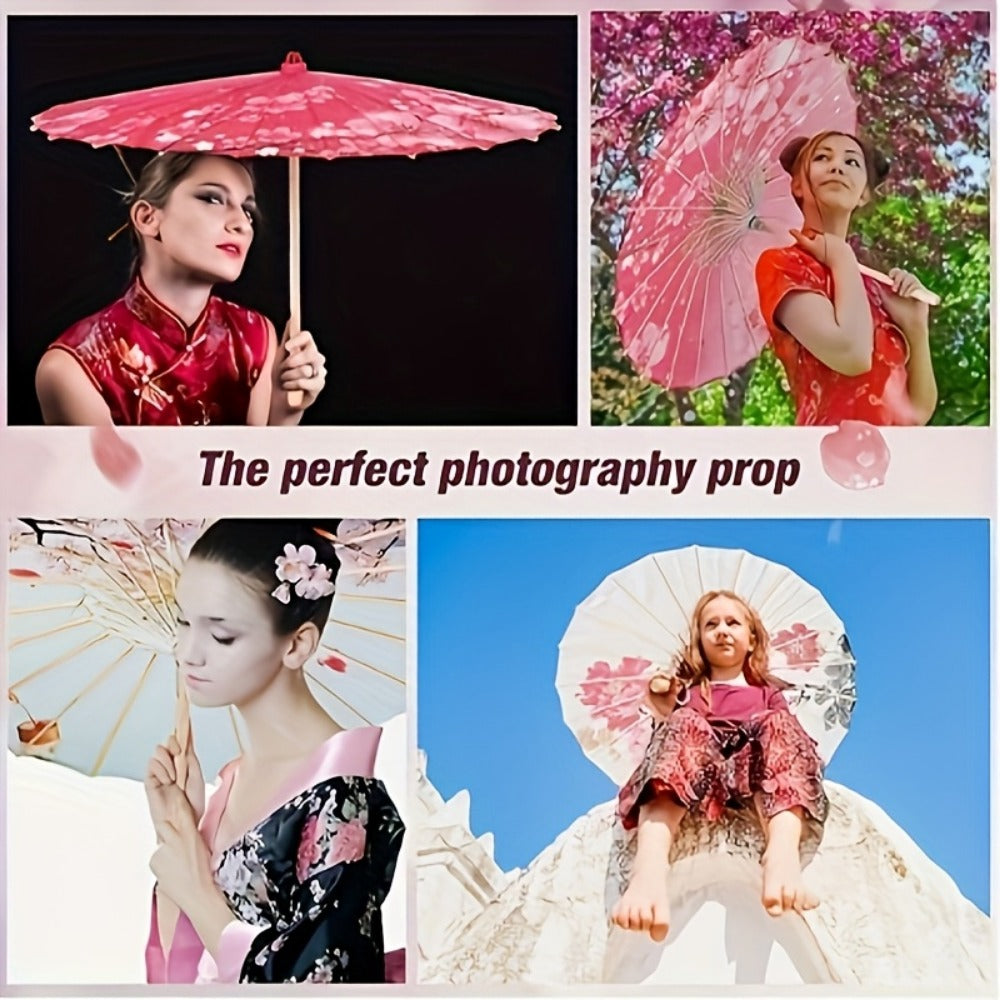Travel Umbrella – Chinese Paper Parasol Umbrella Set – detail view 5
