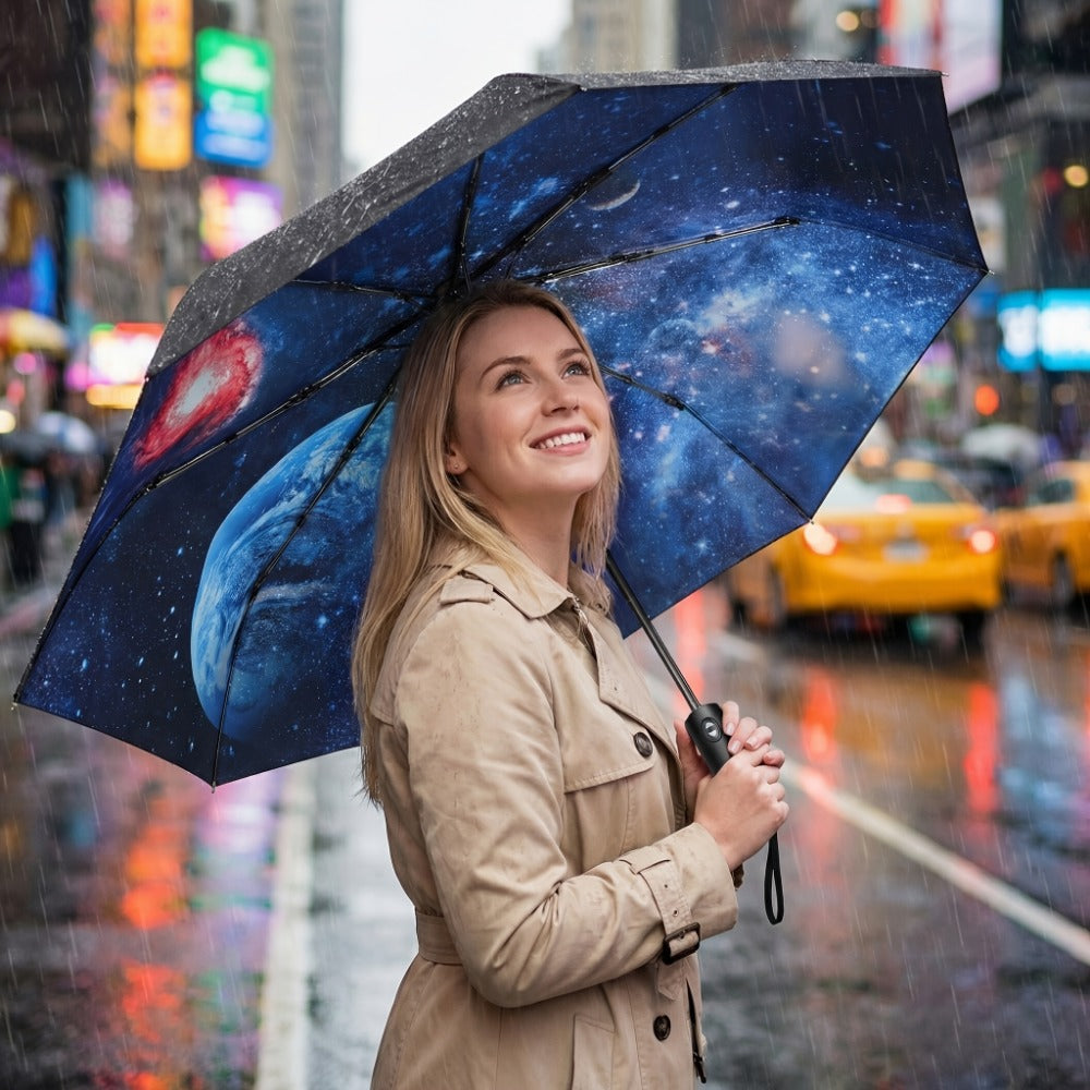 Travel Umbrella – Compact, Windproof, Foldable, for Travel & Work – detail view 12