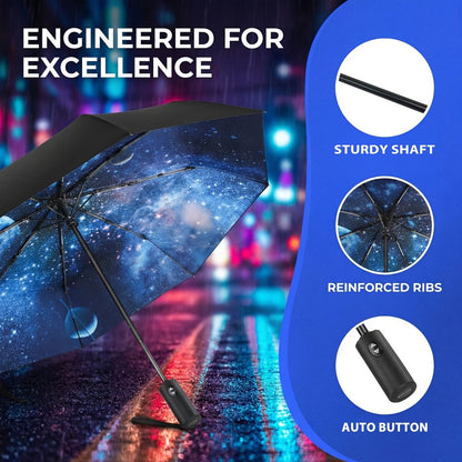 Travel Umbrella – Compact, Windproof, Foldable, for Travel & Work – detail view 4