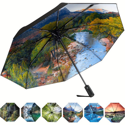 Travel Umbrella – Compact, Windproof, Foldable, for Travel & Work – detail view 5