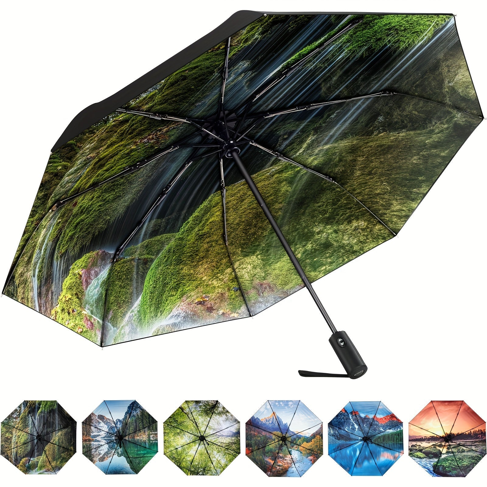 Travel Umbrella – Compact, Windproof, Foldable, for Travel & Work – detail view 17