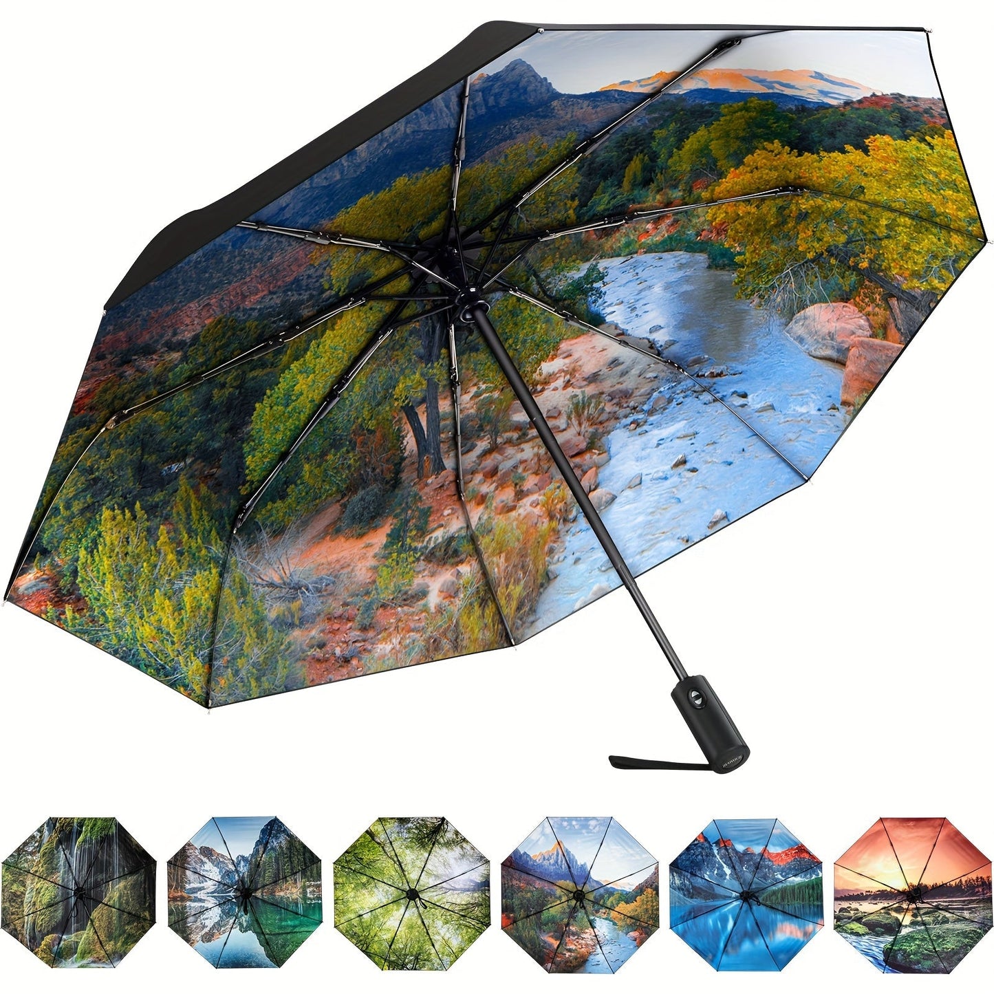 Travel Umbrella – Compact, Windproof, Foldable, for Travel & Work – detail view 21