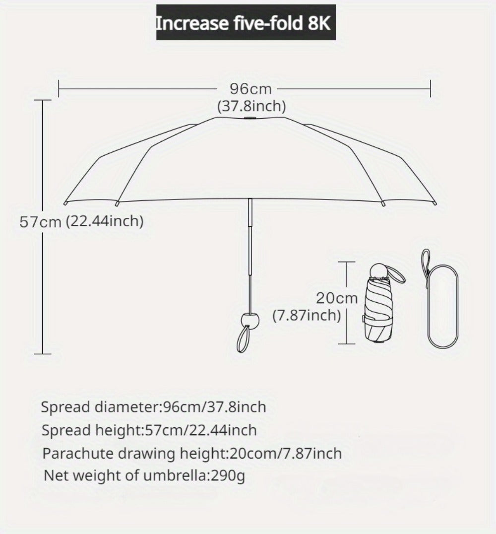 Travel Umbrella – Mini, Compact, Foldable, for Travel – detail view 17